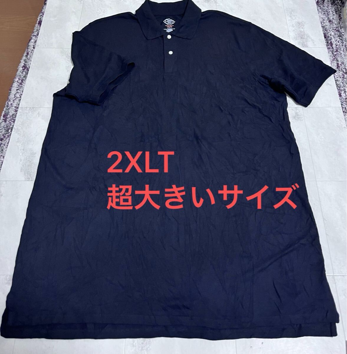 St.JOHN'S BAY 超大きいサイズ 2XLT 黒 ブラック ポロシャツ拍卖