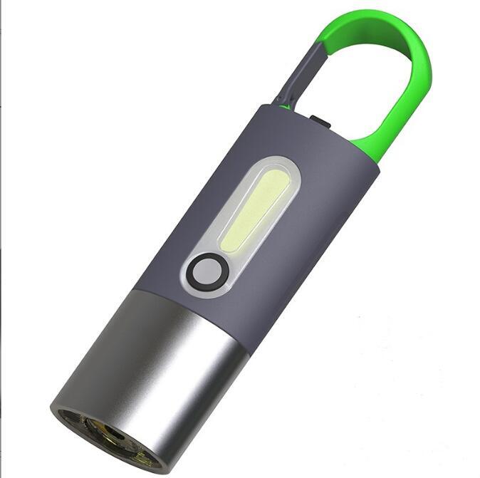 人気品コンパクト 懐中電灯 充電式 LED COB カラビナ ワークライト TYPE-C USB充電 キャンプ アウトドア 2個セット スタート拍卖