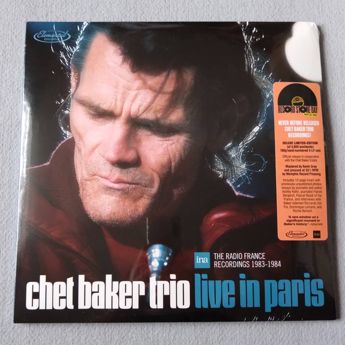 【新品未開封】 Chet Baker / Live In Paris The Radio France Recordings アナログレコード 180g重量盤 3LP チェットベイカー ライヴ パリ拍卖