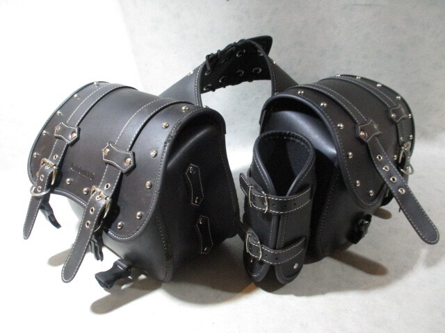 I◆サドルバッグ917 QJBOMTO.レザー.スロー.オーバー.パニエ.サイドバッグ.カップホルダー付.送料無料(一部地域除外).検)ハーレー.バルカン拍卖