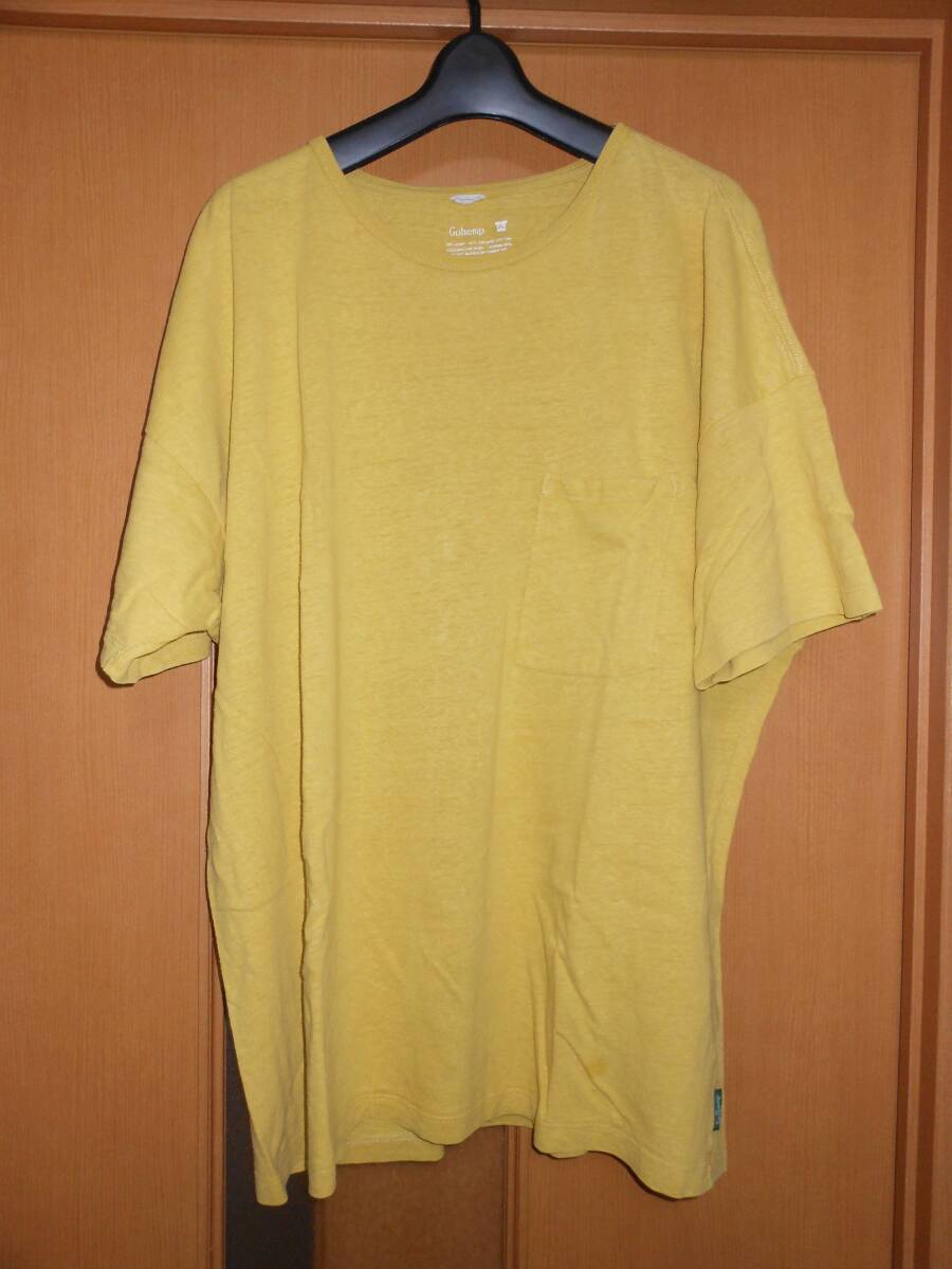 ゴーヘンプ GOHEMP オーガニックコットン ヘンプ Tシャツ XL 黄色 マスタード拍卖
