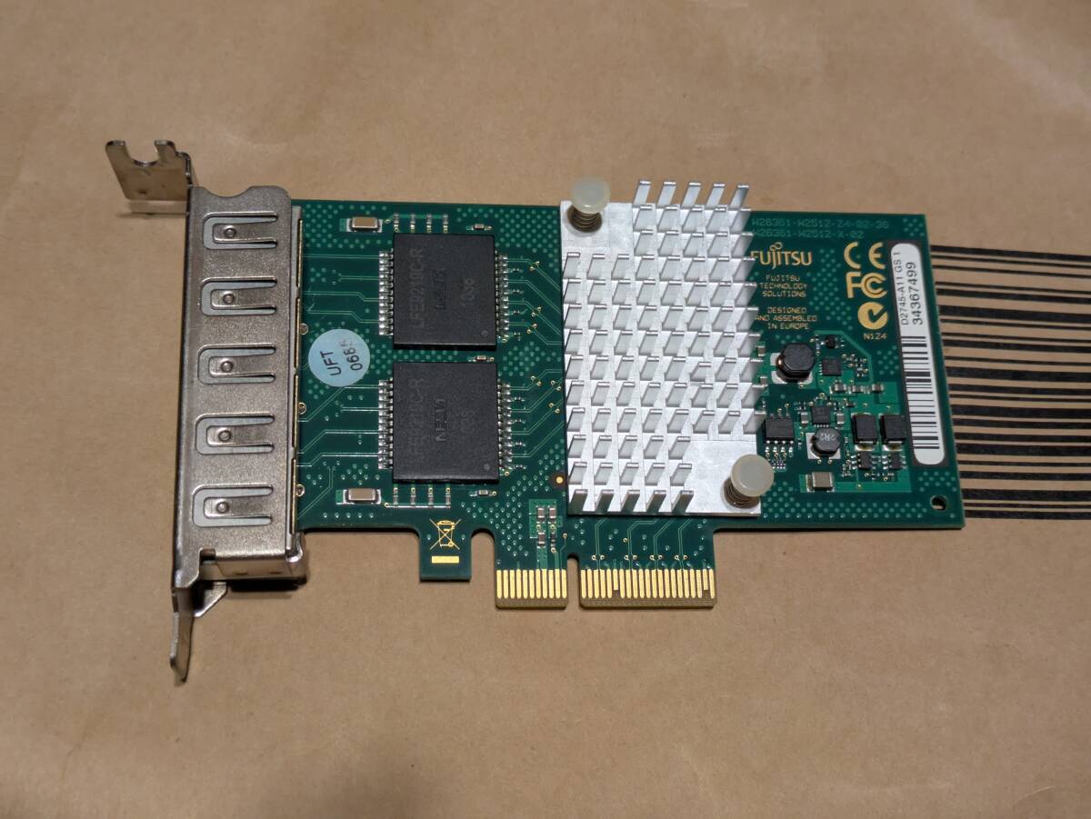 中古 美品 動作確認済 富士通 FUJITSU D2745-A11 GS3 Quad Port 1GbE ネットワークカード拍卖