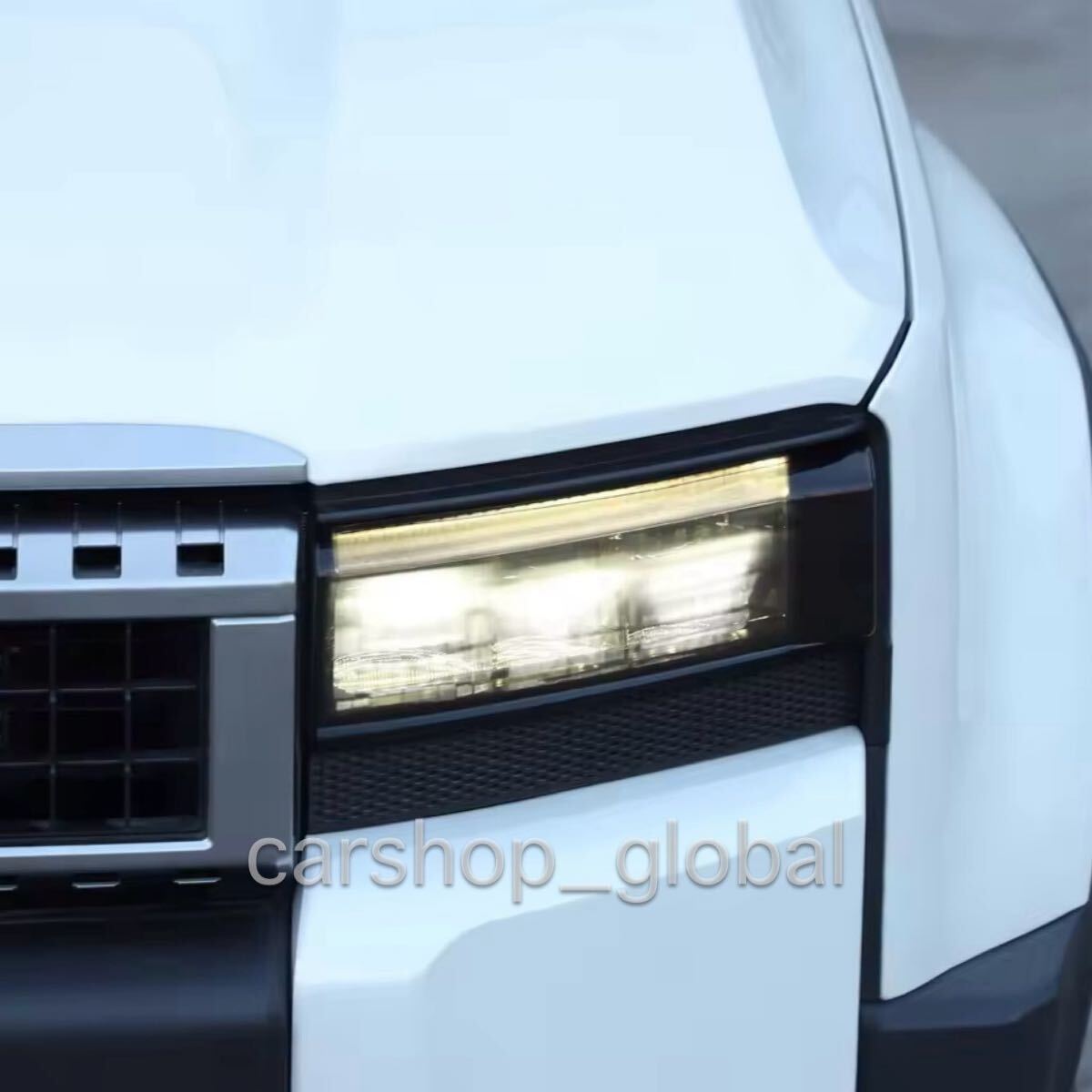 トヨタ ランドクルーザー 250 フロント ヘッドライト ヘッドランプ スモーク カバー トリム 角目タイプ ランクル VX/ZX LC250拍卖