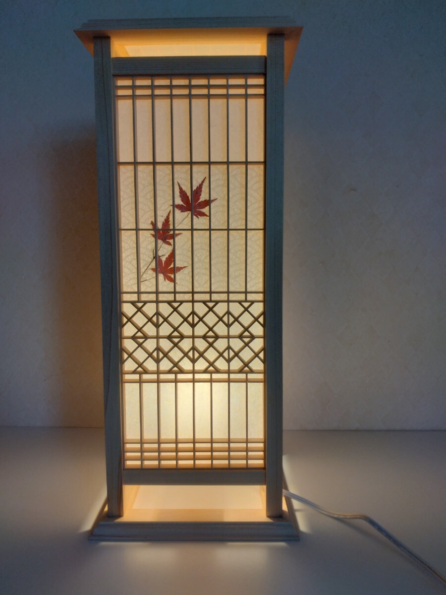 組子細工、総檜造行灯. 照明. インテリア. 和風、行灯、 ランプ、家具拍卖
