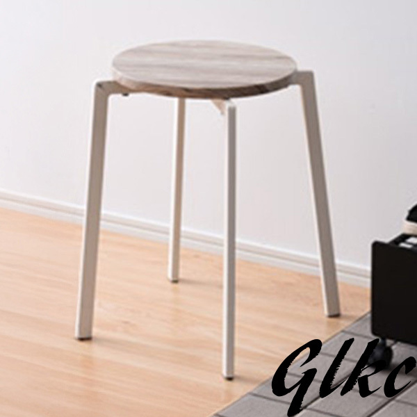 【完成品なので組み立て不要で届いてすぐ使用できる】 スタッキングスツール 2個セット 高さ45cm サブチェア 完成品チェア拍卖