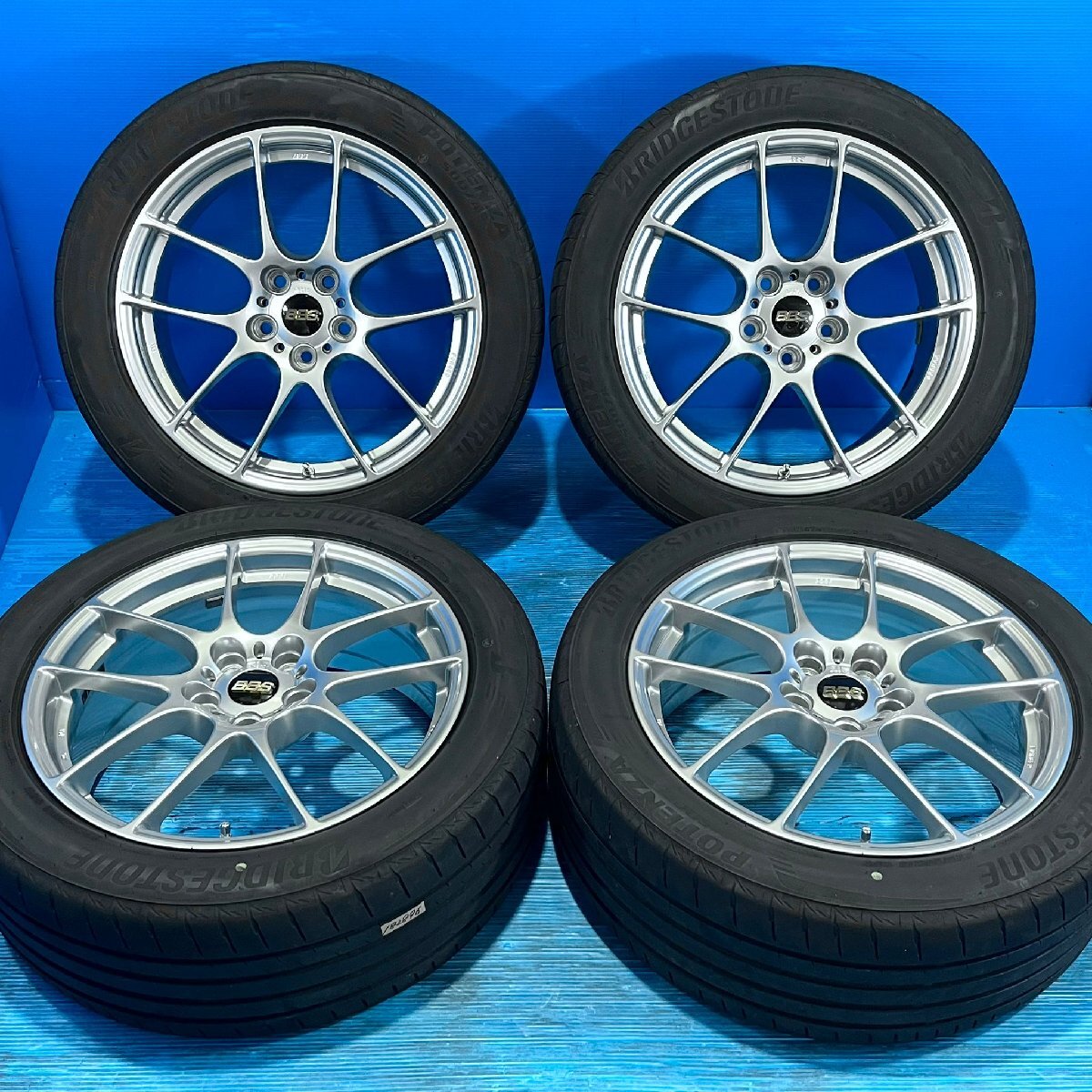 美品 BBS RF RF510 18インチ 7.5J+45 5H114.3 鍛造 FORGED ブリヂストン ポテンザ S007A 225/50R18 C-HR ヴェゼル MAZDA6 等 ノア VOXY拍卖