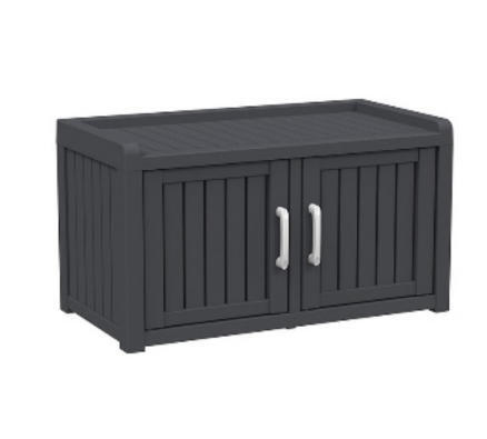 戸外収納庫 収納ボックス 置き配 ゴミ箱 小型 屋外 ストッカー 防水/耐侯 収納可能 ガーデン/庭/ベランダ 頑丈 ブラック 拍卖