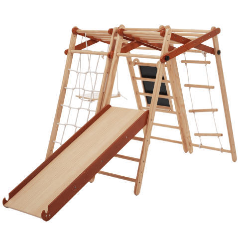ジャングルジム 8in1 天然木 ブランコ すべり台 滑り台 折りたたみ 黒板付き 耐荷重50kg コンパクト 多機能 木製  屋内 室内用 大型遊具 拍卖