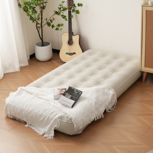 【グレー】【防災対策用にも!】エアーベッド電動  シングルサイズ 180*95*25厚さcm  空気ベッド キャンプマット インフレーターマット拍卖