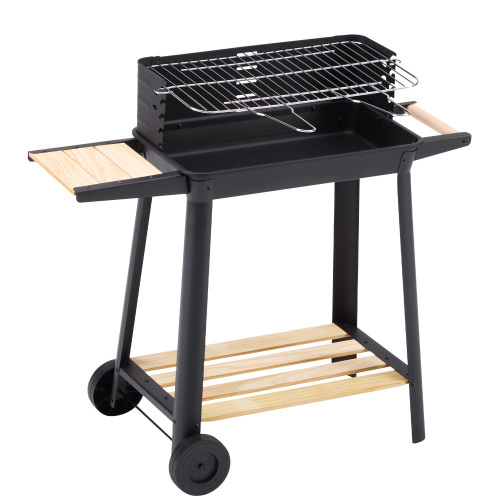 バーベキューコンロ BBQコンロ 焼き網 防風板 ハンドル ローストラック付き 棚板 タイヤ追加 移動楽々 バーベキュー BBQ アウトドア拍卖