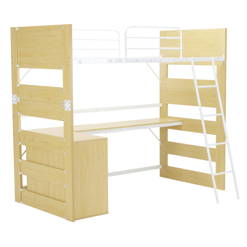 ロフトベッド 頑丈 階段 天然木 パイン材 収納 シングル デスク付き 北欧風 大人 一人暮らし 上下分割可能 ベッド 木製 ロフトベッド拍卖