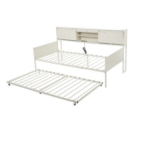 【ホワイト】親子ベッド 二段ベッド 多段ベッド シングル ベッド コンセント付き 宮棚付き パイプベッド ホワイト ブラック シンプル 木 拍卖