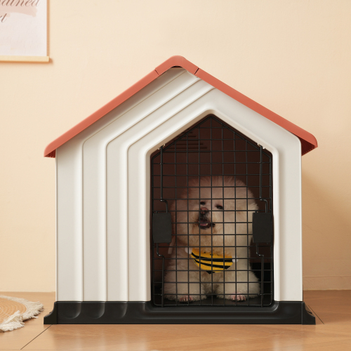 犬小屋 ドア付き ペットハウス ペットケージ プラスチック製 犬 室内犬 室外 ペットゲージ オシャレ ボブハウス トサークル M レッド 拍卖