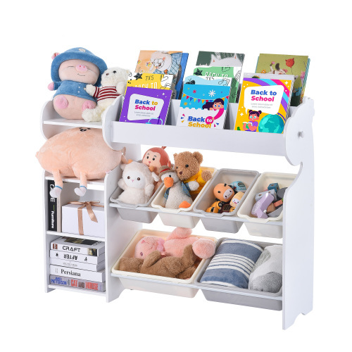 絵本ラック 絵本棚 大容量 本棚 収納ラック 多機能 おもちゃ収納 収納ボックス 子供部屋 収納ケース 子ども用 家具 木製 キッズ 拍卖