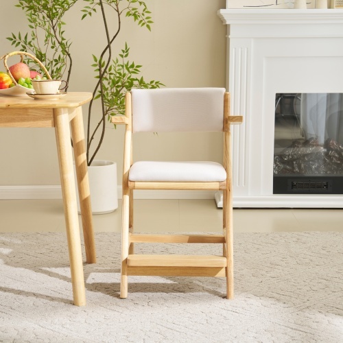ベージュ -肘あり 学習チェア 学習椅子 木製 姿勢 子供 キッズチェア ハイチェア ダイニングチェア 椅子 高さ調整 シンプル コンパクト 拍卖