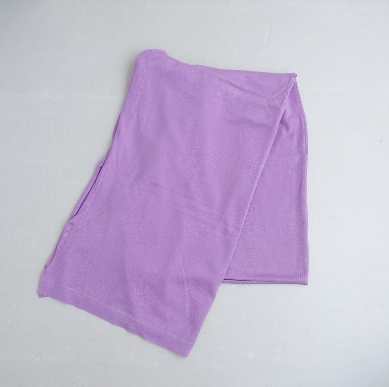 ジョンスメドレー JOHN SMEDLEY *COTTON SHAWL コットンニットストール*薄紫綿天竺マフラー羽織スカーフ(st25-2508-427)【80I52】拍卖