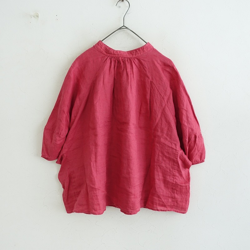 【2025/SS】シンプリシテェ SIMPLICITE *フレンチリネン2wayブラウス*Fシャツレッド系麻(33-2509-118)【82I52】拍卖
