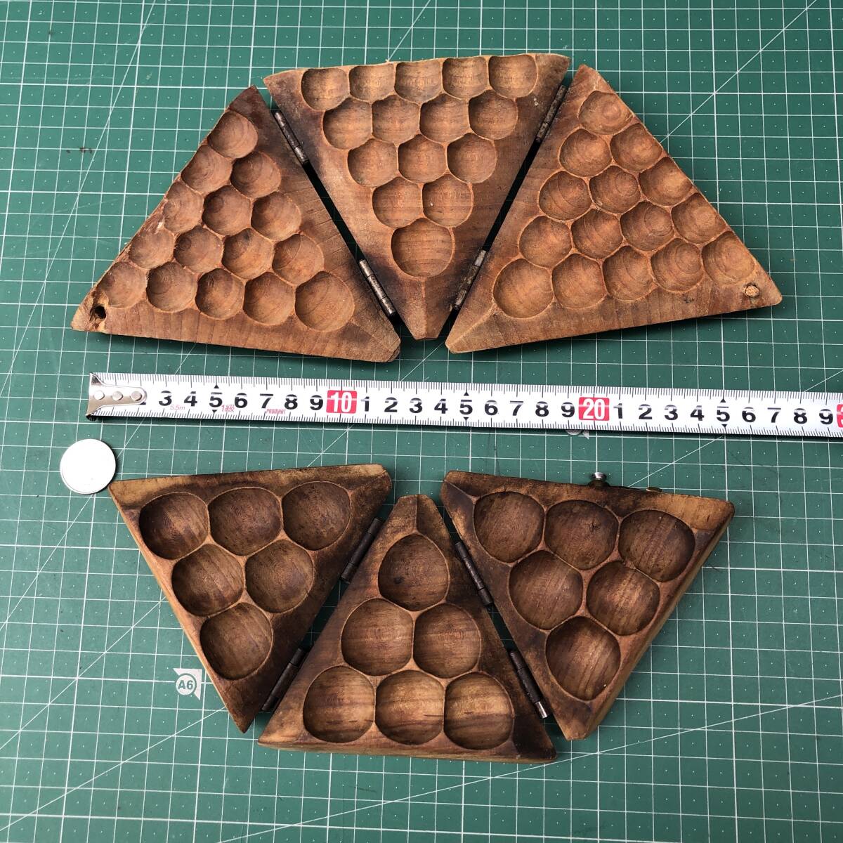 和菓子屋の木型 美品 2点 ★ だんご、おむすび、ピラミッド、菓子型 木彫 ネリキリ みごとな彫 職人技 ラクガン 粋 縁起物 1025B拍卖