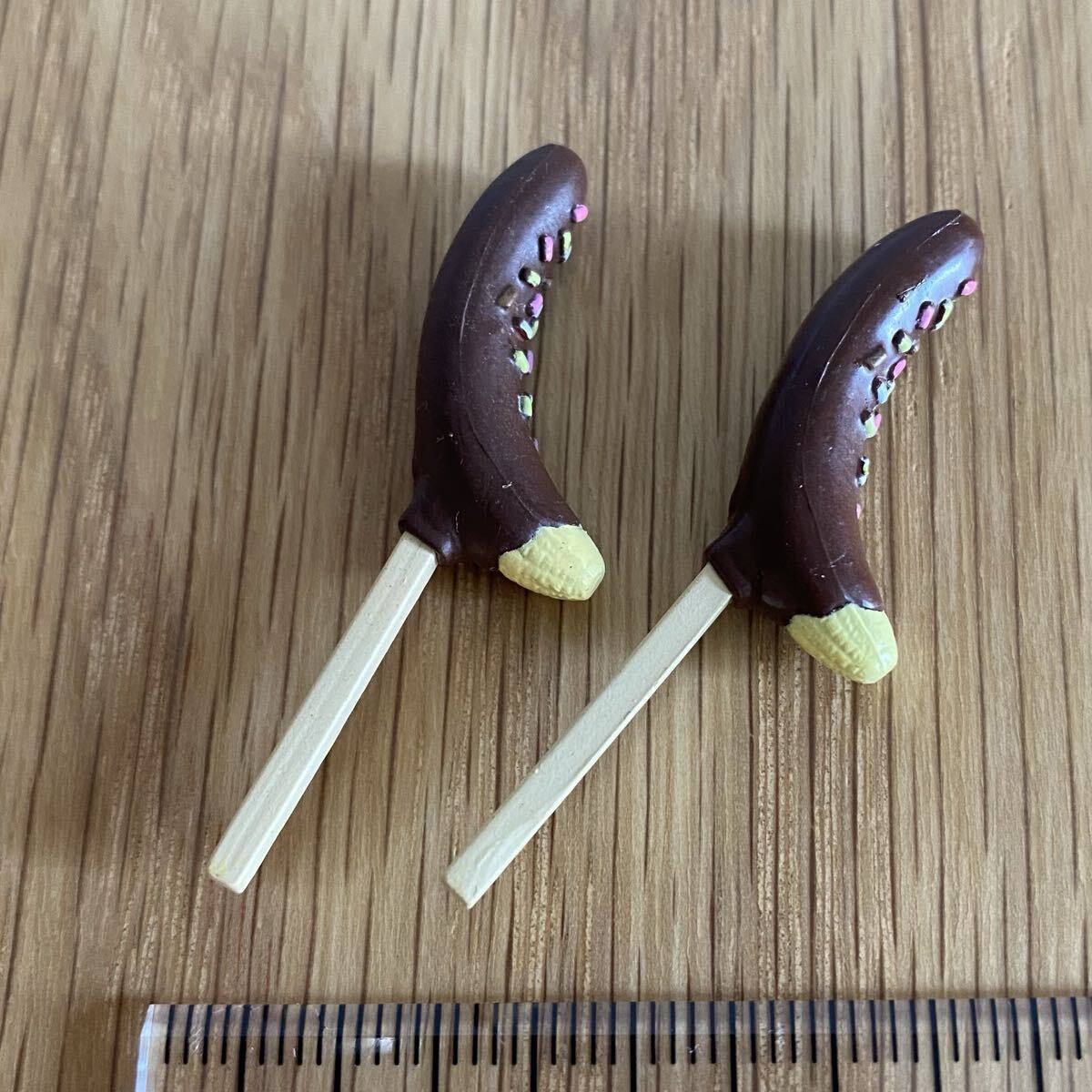 メガハウス(単品)*チョコバナナ×2*ぷち食品サンプル バラ売り ミニチュア 縁日の誘惑 お祭り拍卖