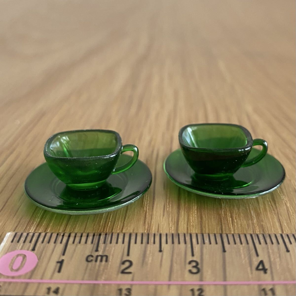 リーメント(単品)*ティーカップ×2*ぷちサンプル バラ売り ミニチュア ドールハウス 夢見る食器コレクション グリーン拍卖