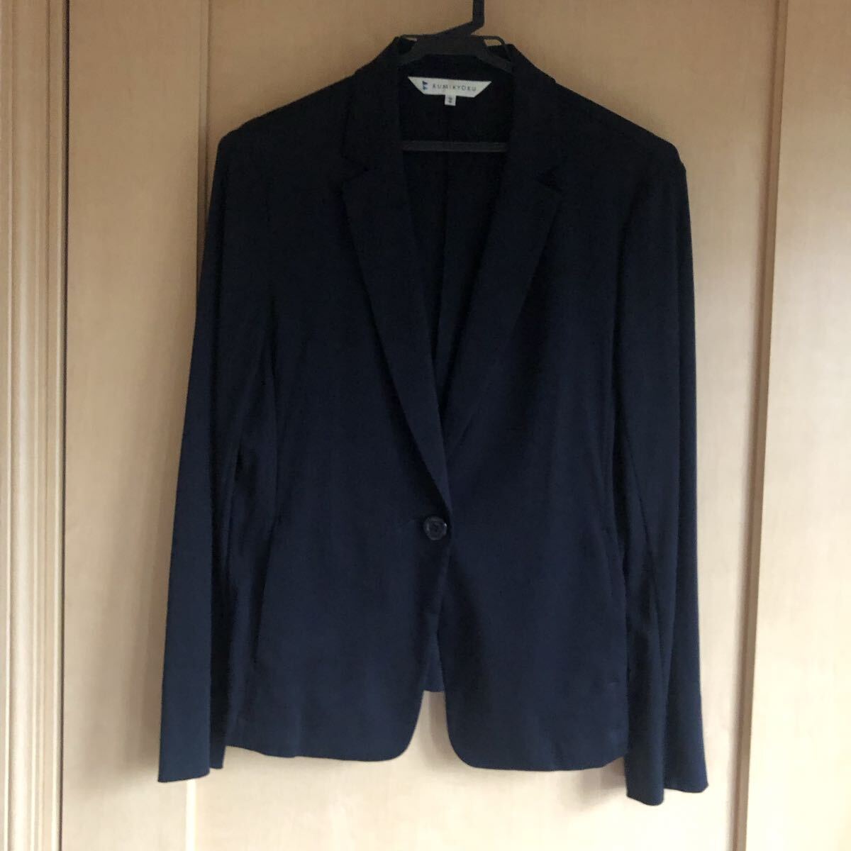組曲 ジャケット M ネイビー カジュアル 長袖 レディース拍卖
