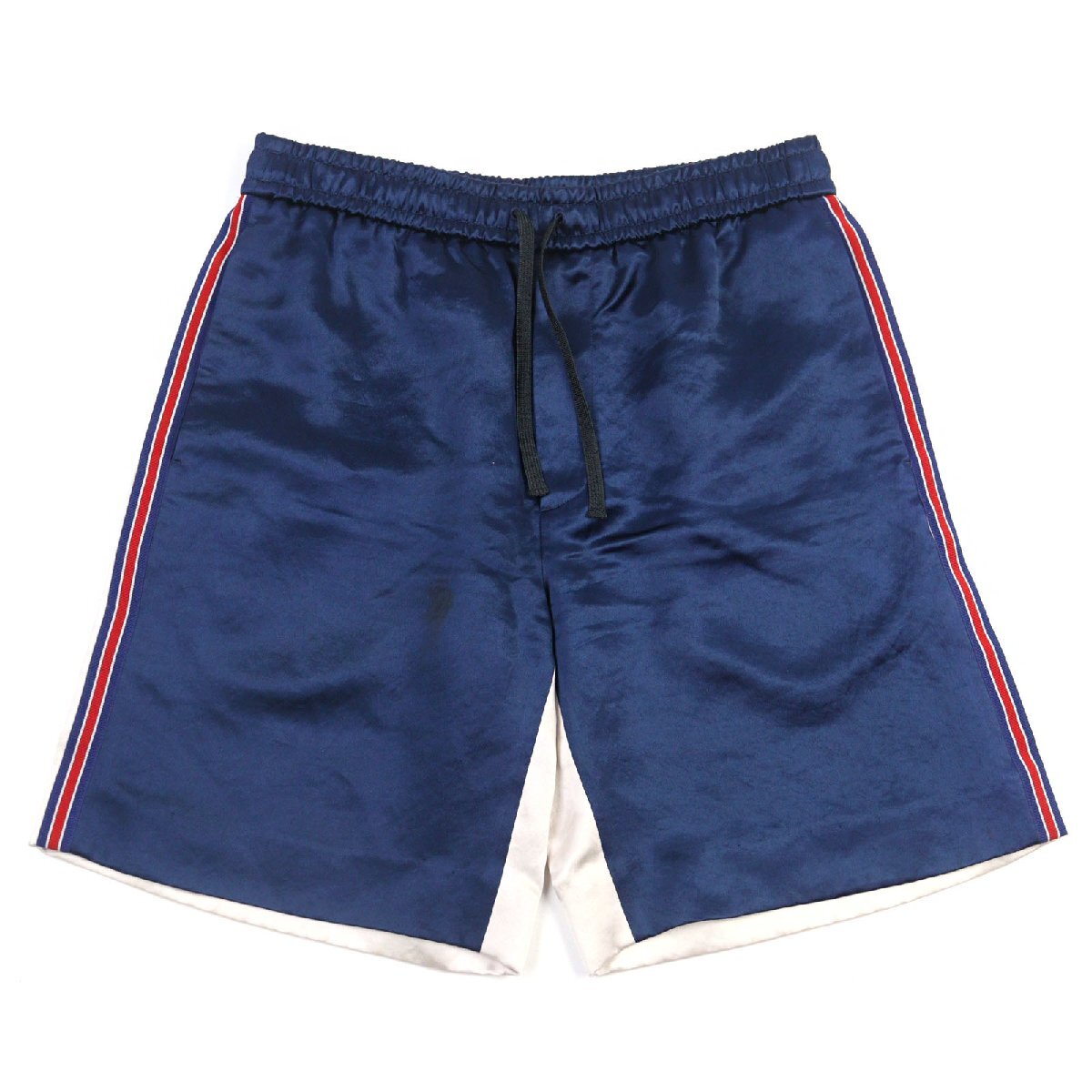 【ドンドン見直し】美品○GUCCI グッチ 575325 サテンGGスター ドローストリング付き ショートパンツ 44 イタリア製 正規品 メンズ拍卖