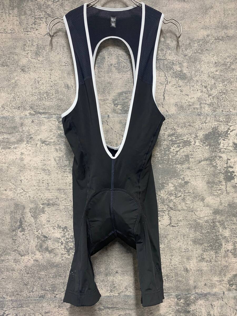 JJ534 ラファ Rapha CLASSIC BIB SHORTS Ⅱ ビブショーツ 黒 S ロゴプリント割れあり拍卖