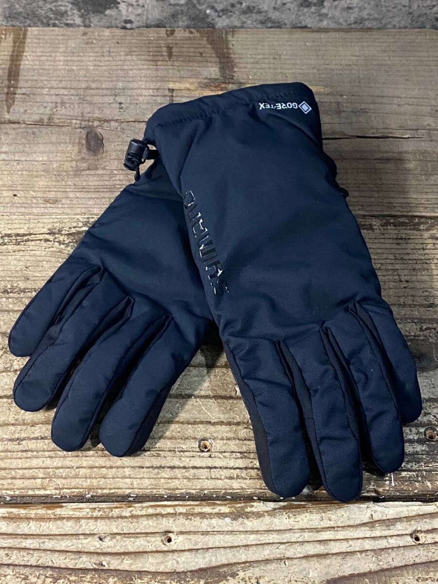 JK030 シマノ SHIMANO GORETEX INFINIUM 裏起毛 長指 サイクルグローブ 黒 M拍卖