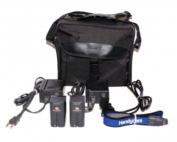 実用品【SONY】ソニーハンディカム用アクセサリー*NP-710x2*AC-V515x2*DK515*キャリングバッグ/ストラップ拍卖