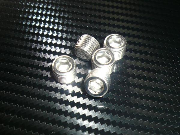 プラグ キャップ ネジ ステンレス製 メクラ蓋 1/8PT JIS 5個set 六角穴付テーパーネジ(フローティングタイプ)拍卖