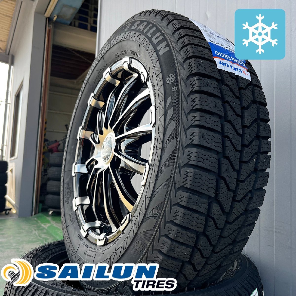 即納 新品 スタッドレス【トヨタ】レジアスエース 215/65R16 SAILUN COMMERCIO ICE 16インチ タイヤホイール BD12 4本セット拍卖