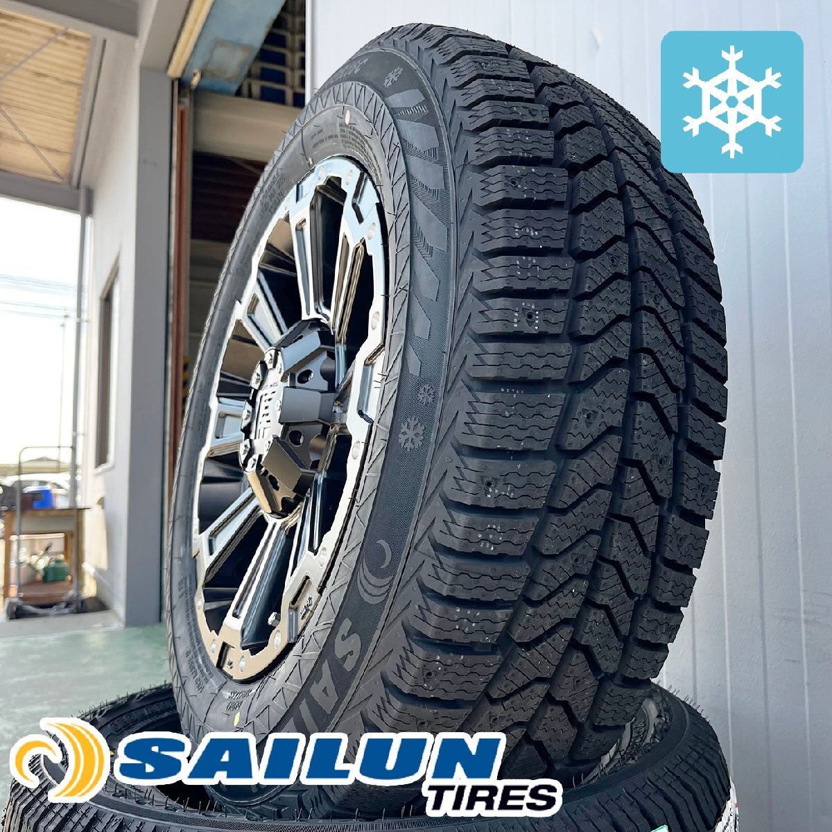 即納 新品スタッドレス【トヨタ】車検対応 レジアスエース タイヤホイール 215/65R16 SAILUN COMMERCIO ICE DeathRock 16インチ拍卖