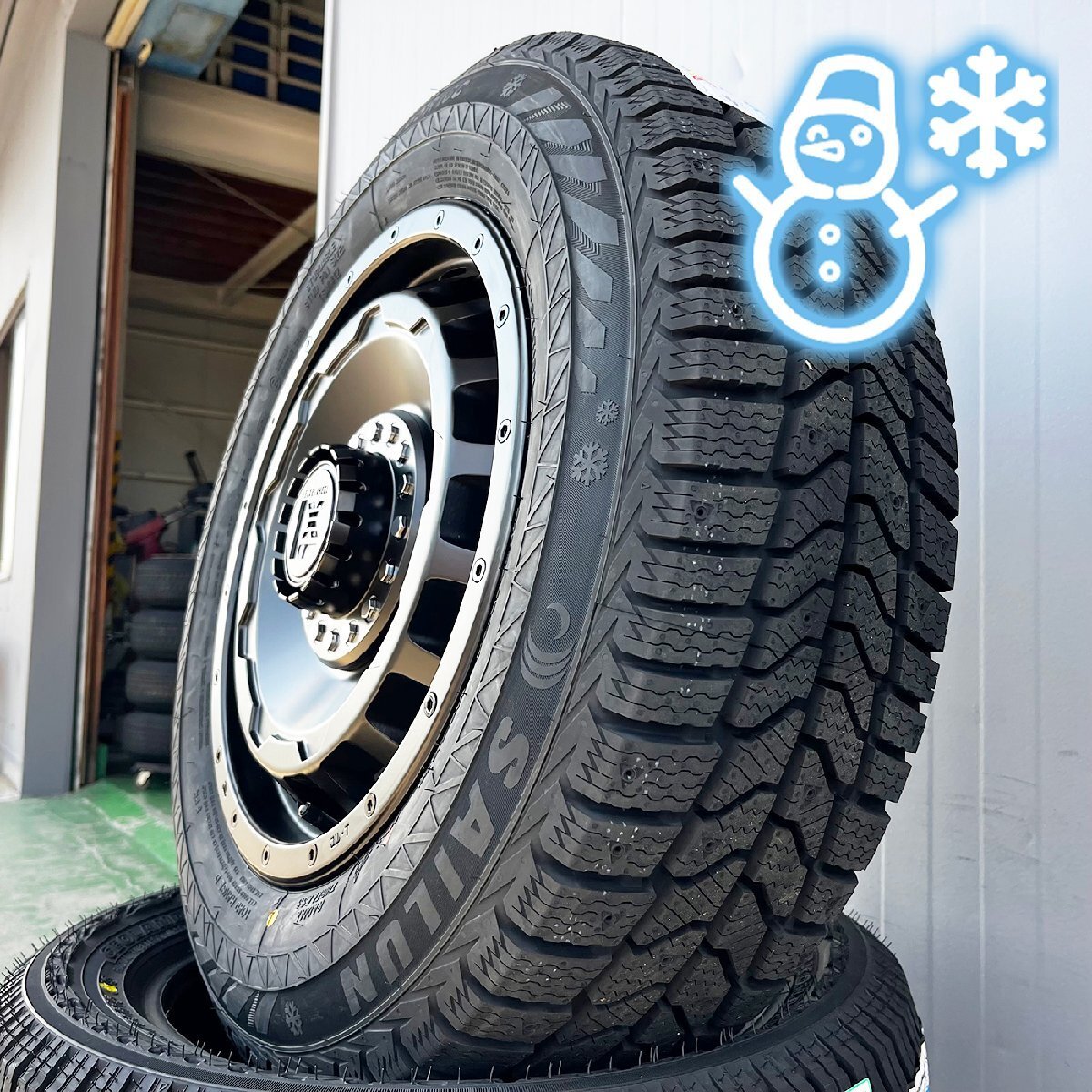 即納 車検対応 レジアスエース 16インチ スタッドレスタイヤ タイヤホイール 4本 SAILUN COMMERCIO ICE 215/65R16 SwaGGer スワッガー拍卖