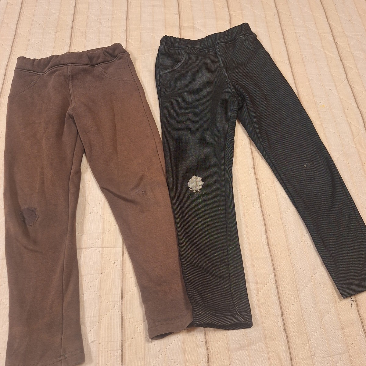 ever closet ボトムス 長ズボン 裏起毛 チャコール ブラック 120拍卖