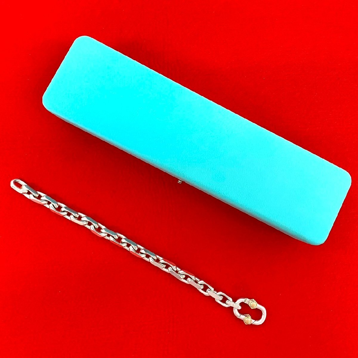 極 美品 TIFFANY&Co. ティファニー メイカーズ ブレスレット シルバー925 ブレスレット シルバー 97178拍卖