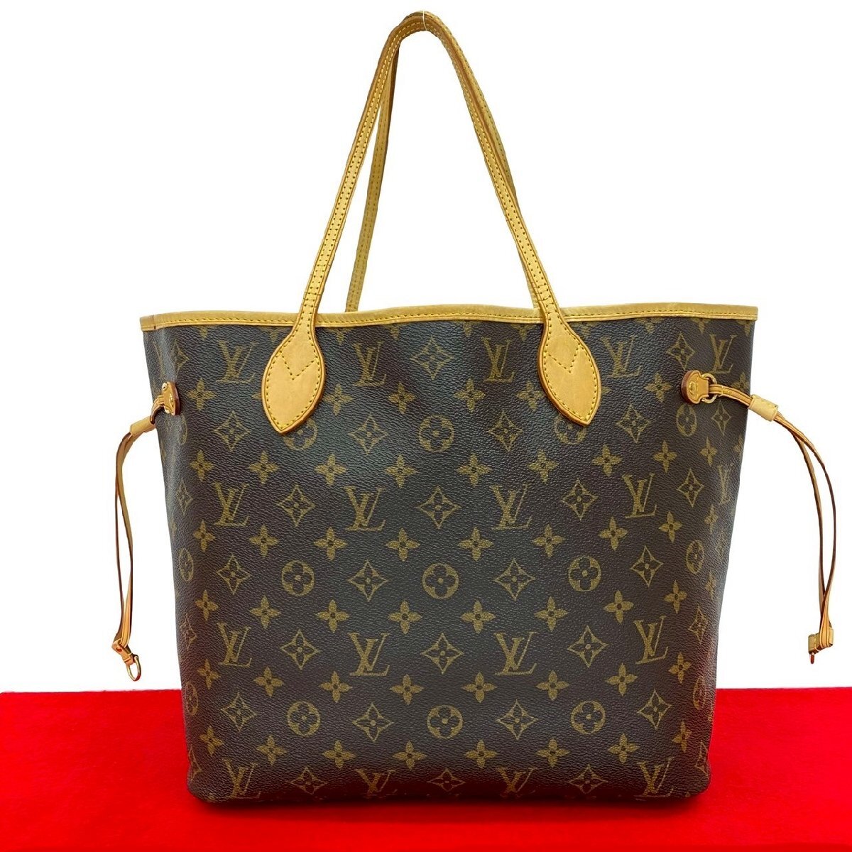 極 美品 LOUIS VUITTON ルイヴィトン ネヴァーフル MM モノグラム レザー トートバッグ ハンドバッグ セミショルダーバッグ ブラウン -4434拍卖