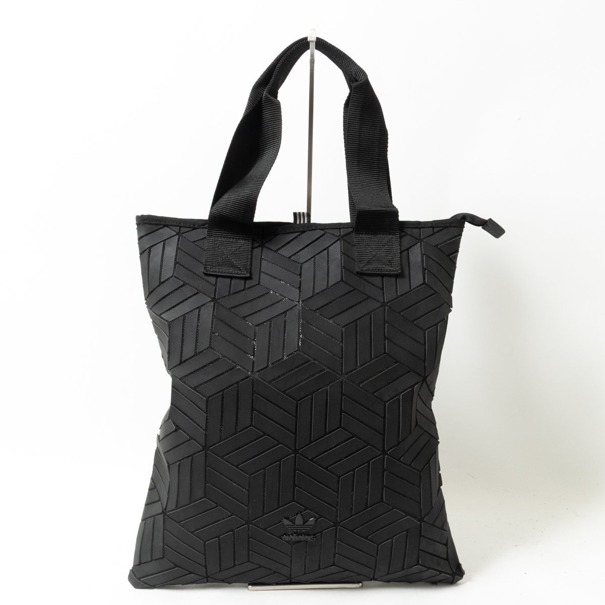 adidas originals アディダス オリジナルス 3Dショッパーバッグ トート 肩掛け ハンドバッグ ブラック ユニセックス ロゴ カジュアル拍卖