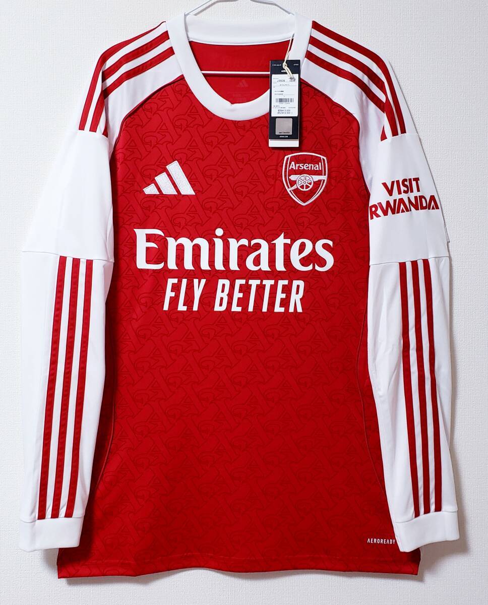 ◯最新作 25/26 アーセナル ARSENAL 新品タグ付き 美品 正規品 XL 1ST オフィシャル 公式長袖ユニフォーム adidas製品 ※未使用 美品拍卖