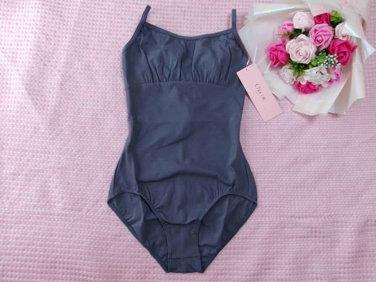 ☆チャコット【新品】キャミソールレオタード/L/アイアンブルー¥11.000☆拍卖
