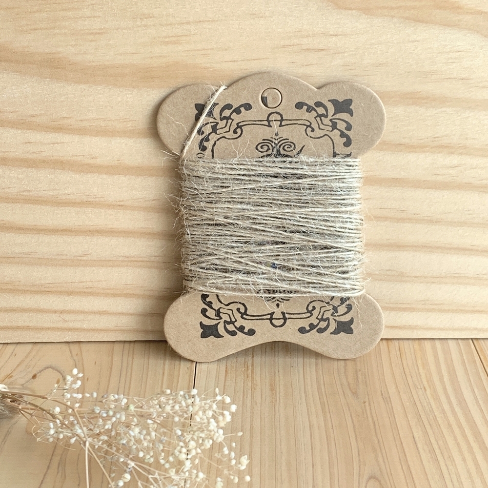 ラッピング カラー麻紐 ヘンプコード 1ミリ ナチュラル拍卖