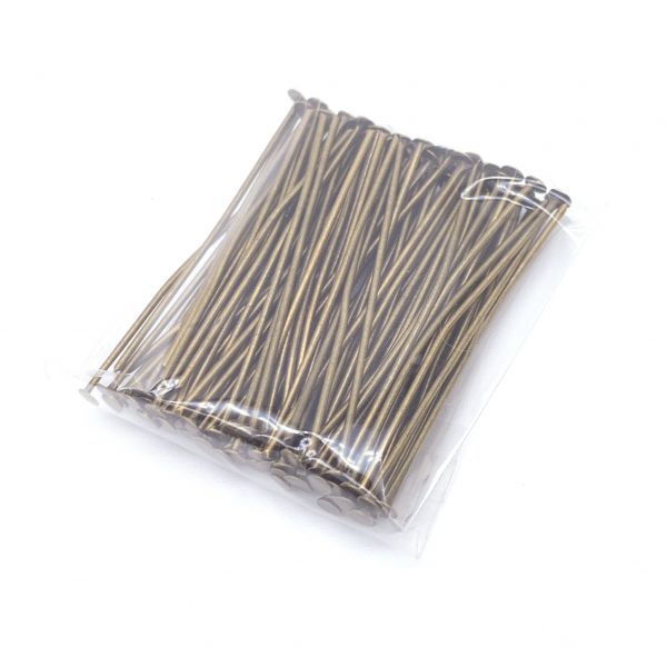 アクセサリー パーツ ハンドメイド ヘッドピン Tピン ニッケルフリー 金古美 100本拍卖