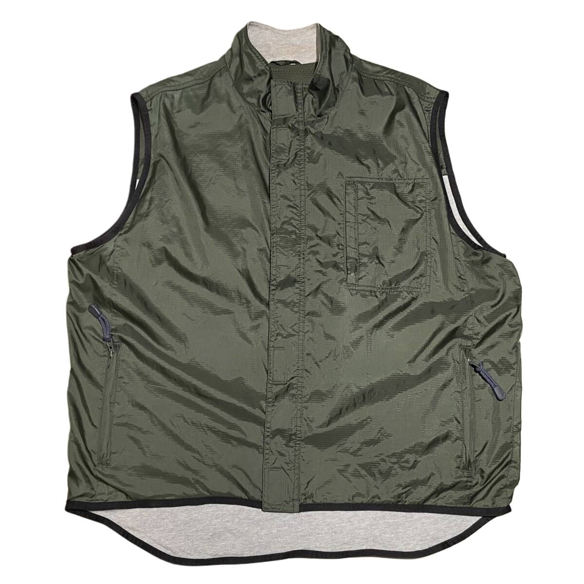 希少 XL【2000s ビンテージ オールド GAP ナイロン ベスト カーキ リフレクター OLD ギャップ】アメリカ USA 90s テック拍卖
