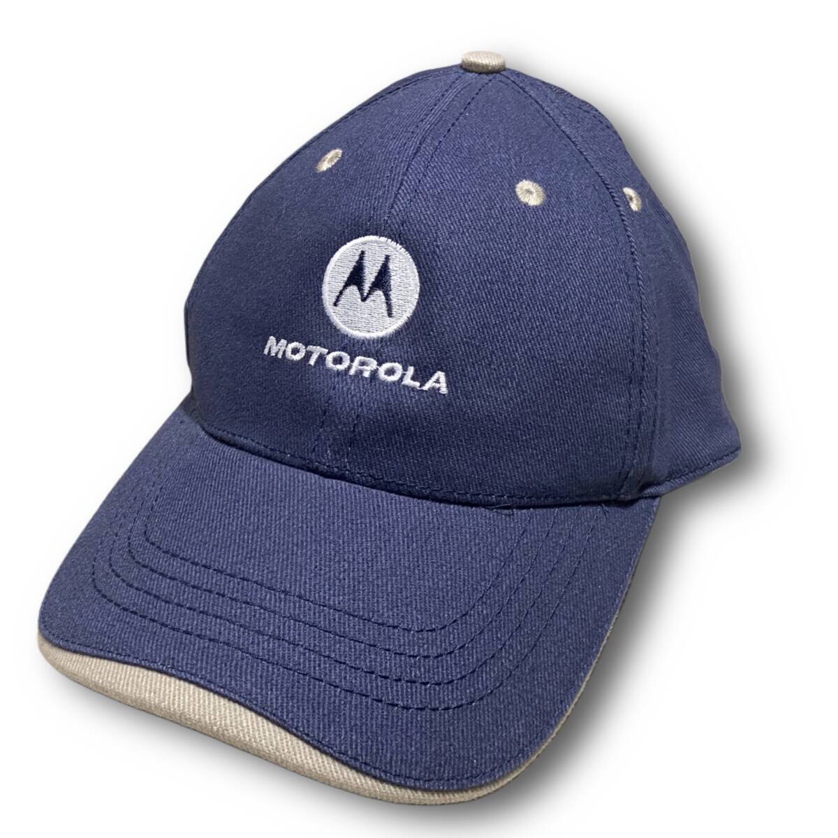 希少 MOTOROLA モトローラ 刺繍ロゴ ベースボールキャップ CAP 帽子 オールド ビンテージ拍卖