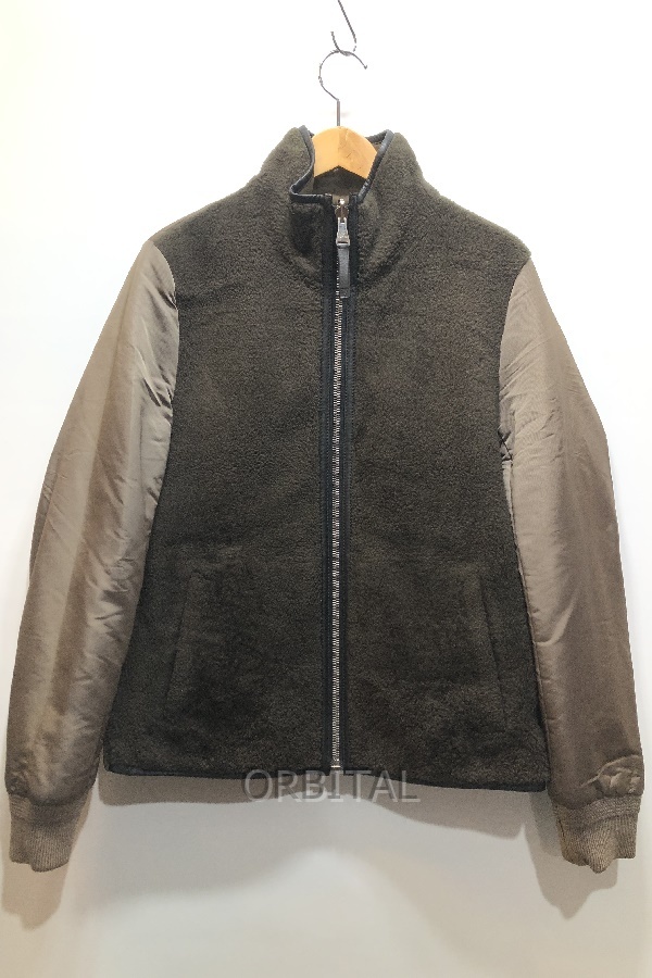 経堂) ルイヴィトン LOUIS VUITTON リバーシブル ボア ナイロン レザー 切替 ブルゾン H8B02WPZV サイズ46 リブ変色特価拍卖