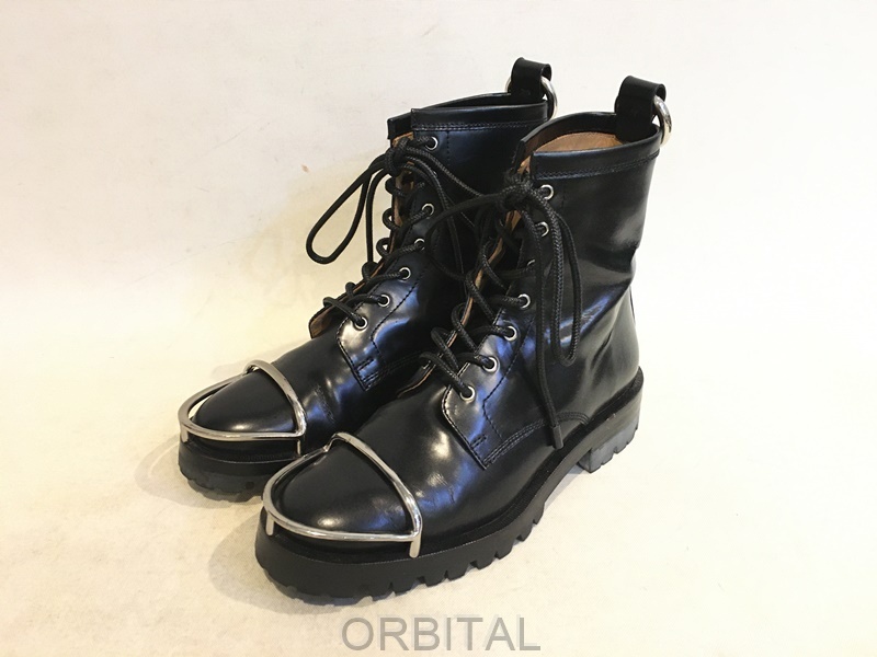 二子玉)alexanderwang アレキサンダーワン レザーレースアップブーツ 定価130,900円 ショートブーツ レディース 36 23cm拍卖