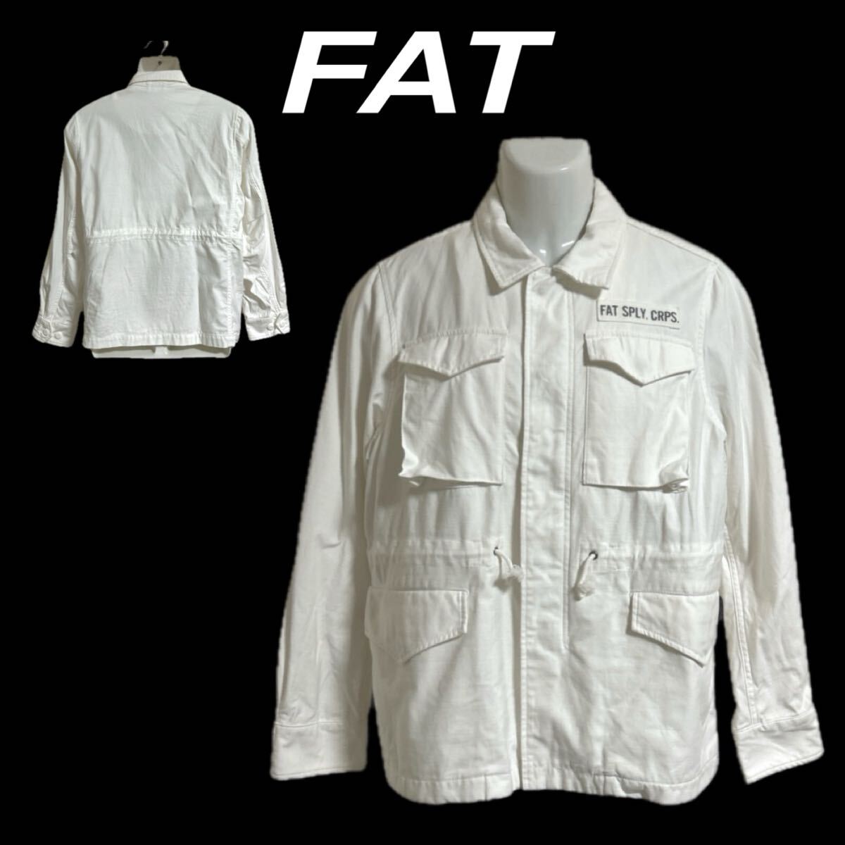 ★ FAT エフエーディー メンズ カバーオール M コットン フルジップ F31520-JK09-AB ホワイト (R88)拍卖