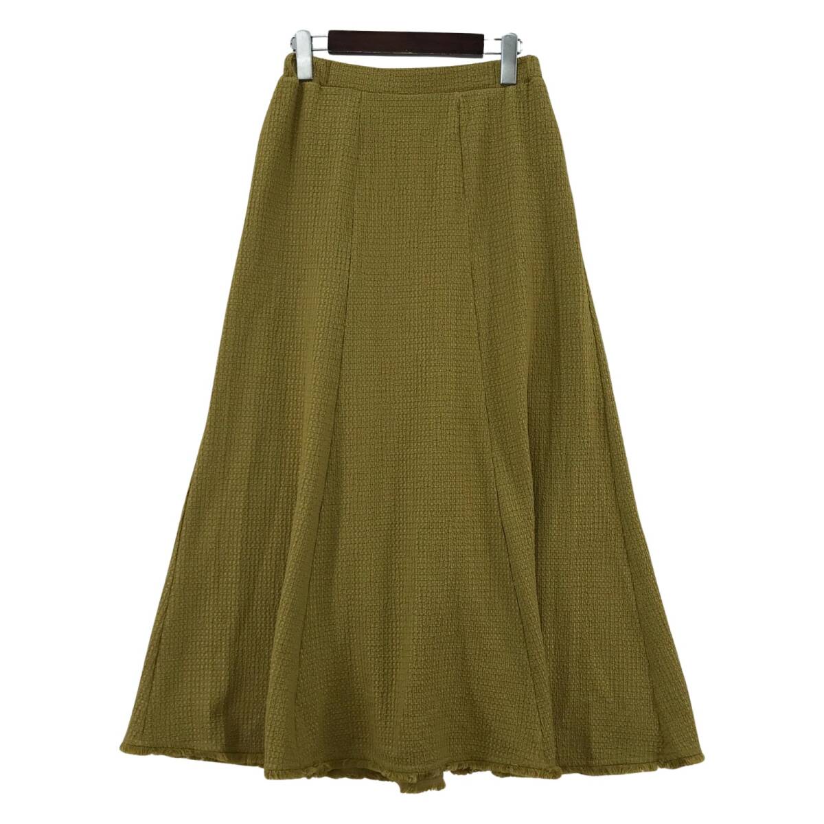 un dix cors アンディコール マキシ丈 フリンジ スカート sizeF/イエロー系拍卖