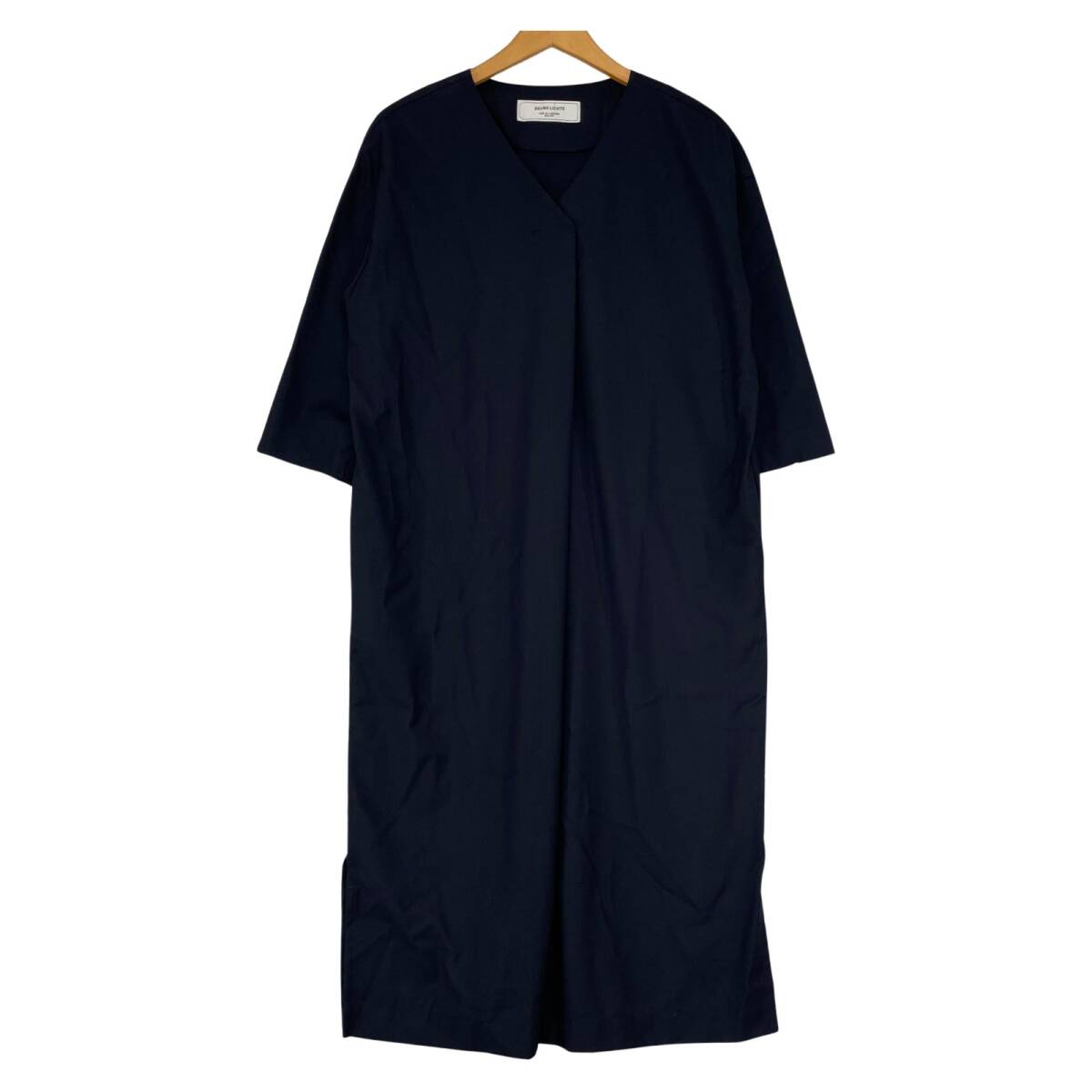 BEAMS LIGETS ビームスライツ Vネック ワンピース size36/ブラック拍卖