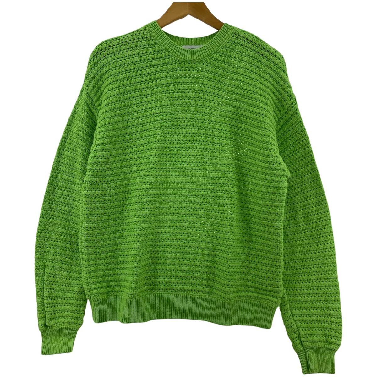 SHIPS anyシップス エニィ メッシュ クルーネック ニット sizeF/グリーン系拍卖