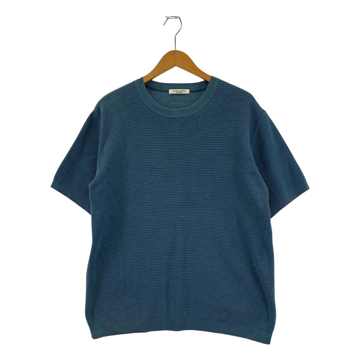 UNITED ARROWS ユナイテッドアローズ ワッフル カットソー sizeL/ブルー拍卖